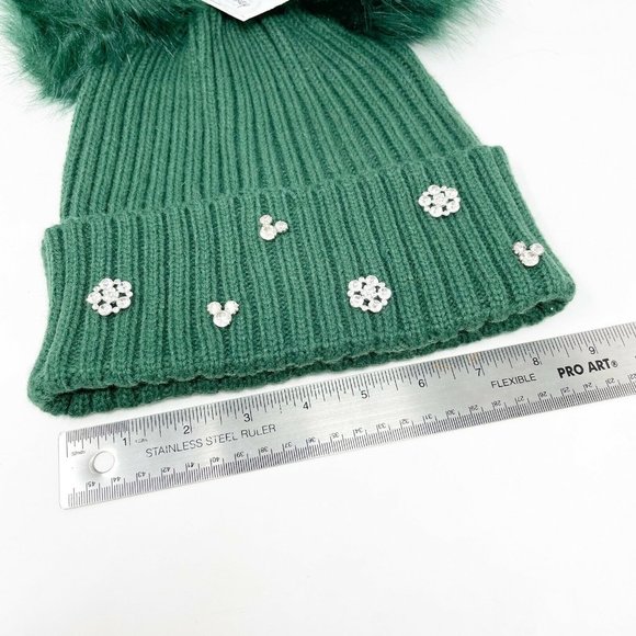 Disney Green Knit Beanie with Pom Poms - Picture 4 of 7